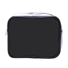 Simulated Black Carbon Fiber Steel Mini Toiletries Bags by PodArtist