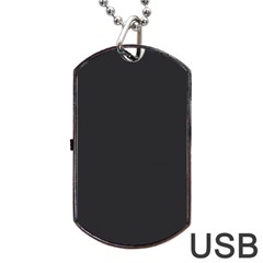 Simulated Black Carbon Fiber Steel Dog Tag Usb Flash (one Side) by PodArtist