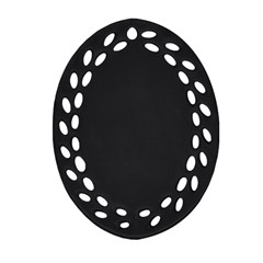 Simulated Black Carbon Fiber Steel Ornament (oval Filigree) by PodArtist