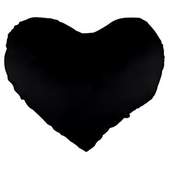 Simulated Black Carbon Fiber Steel Large 19  Premium Heart Shape Cushions by PodArtist