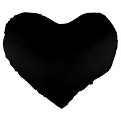 Simulated Black Carbon Fiber Steel Large 19  Premium Flano Heart Shape Cushions by PodArtist