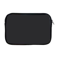 Simulated Black Carbon Fiber Steel Apple Macbook Pro 17  Zipper Case by PodArtist