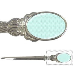 Tiffany Aqua Blue Lipstick Kisses On White Letter Openers by PodArtist