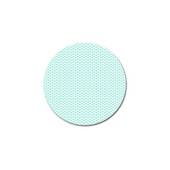 Tiffany Aqua Blue Lipstick Kisses On White Golf Ball Marker by PodArtist