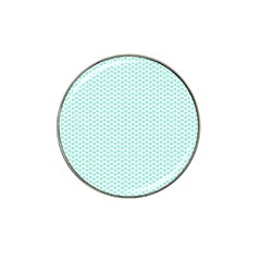 Tiffany Aqua Blue Lipstick Kisses On White Hat Clip Ball Marker (4 Pack) by PodArtist