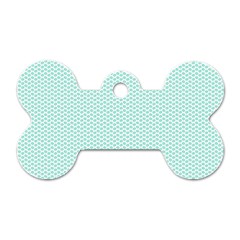 Tiffany Aqua Blue Lipstick Kisses On White Dog Tag Bone (one Side) by PodArtist