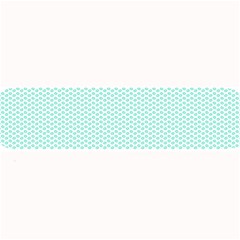 Tiffany Aqua Blue Lipstick Kisses On White Large Bar Mats by PodArtist