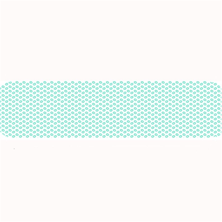 Tiffany Aqua Blue Lipstick Kisses on White Large Bar Mats