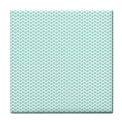 Tiffany Aqua Blue Lipstick Kisses On White Face Towel by PodArtist