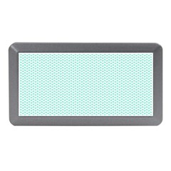 Tiffany Aqua Blue Lipstick Kisses On White Memory Card Reader (mini) by PodArtist