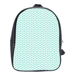 Tiffany Aqua Blue Lipstick Kisses On White School Bag (xl) by PodArtist