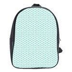 Tiffany Aqua Blue Lipstick Kisses on White School Bag (XL) Front