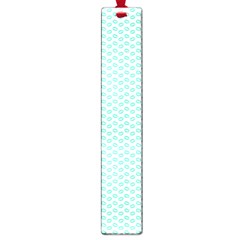 Tiffany Aqua Blue Lipstick Kisses On White Large Book Marks by PodArtist