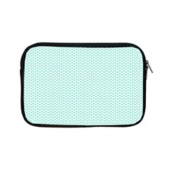 Tiffany Aqua Blue Lipstick Kisses On White Apple Ipad Mini Zipper Cases by PodArtist