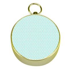 Tiffany Aqua Blue Lipstick Kisses On White Gold Compasses by PodArtist