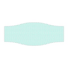 Tiffany Aqua Blue Lipstick Kisses On White Stretchable Headband by PodArtist