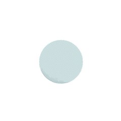 Tiffany Aqua Blue Candy Polkadot Hearts On White 1  Mini Magnets by PodArtist