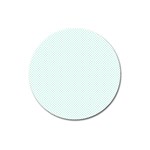 Tiffany Aqua Blue Candy Polkadot Hearts on White Magnet 3  (Round) Front