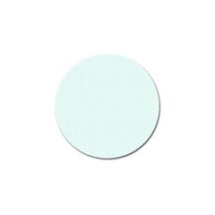 Tiffany Aqua Blue Candy Polkadot Hearts On White Golf Ball Marker by PodArtist