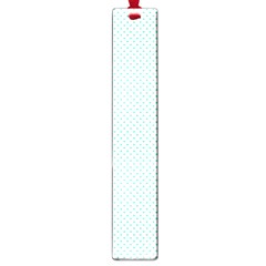 Tiffany Aqua Blue Candy Polkadot Hearts On White Large Book Marks by PodArtist