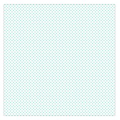 Tiffany Aqua Blue Candy Polkadot Hearts On White Large Satin Scarf (square) by PodArtist