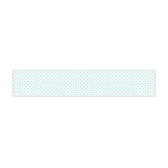 Tiffany Aqua Blue Candy Polkadot Hearts On White Flano Scarf (mini) by PodArtist