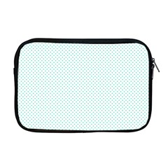 Tiffany Aqua Blue Candy Polkadot Hearts On White Apple Macbook Pro 17  Zipper Case by PodArtist