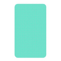 White Polkadot Hearts On Tiffany Aqua Blue  Memory Card Reader by PodArtist