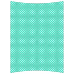 White Polkadot Hearts On Tiffany Aqua Blue  Back Support Cushion by PodArtist