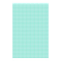 Tiffany Aqua Blue Candy Hearts On White Shower Curtain 48  X 72  (small)  by PodArtist