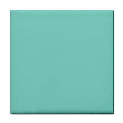 Tiffany Aqua Blue Puffy Quilted Pattern Tile Coasters by PodArtist