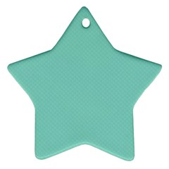 Tiffany Aqua Blue Puffy Quilted Pattern Ornament (star) by PodArtist