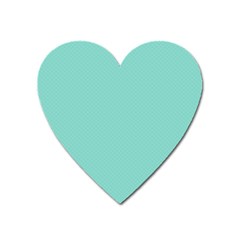 Tiffany Aqua Blue Puffy Quilted Pattern Heart Magnet by PodArtist