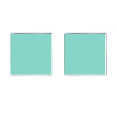 Tiffany Aqua Blue Puffy Quilted Pattern Cufflinks (square) by PodArtist