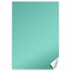 Tiffany Aqua Blue Puffy Quilted Pattern Canvas 12  X 18   by PodArtist