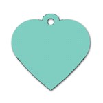 Tiffany Aqua Blue Puffy Quilted Pattern Dog Tag Heart (One Side) Front