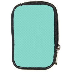 Tiffany Aqua Blue Puffy Quilted Pattern Compact Camera Cases by PodArtist