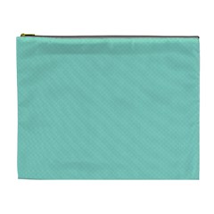 Tiffany Aqua Blue Puffy Quilted Pattern Cosmetic Bag (xl) by PodArtist