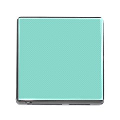 Tiffany Aqua Blue Puffy Quilted Pattern Memory Card Reader (square) by PodArtist