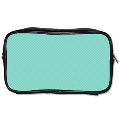 Tiffany Aqua Blue Puffy Quilted Pattern Toiletries Bags 2-side by PodArtist