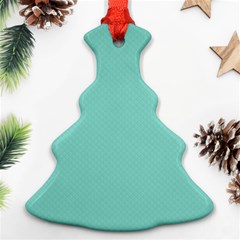 Tiffany Aqua Blue Puffy Quilted Pattern Ornament (christmas Tree)  by PodArtist