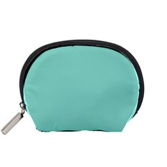 Tiffany Aqua Blue Puffy Quilted Pattern Accessory Pouches (small)  by PodArtist