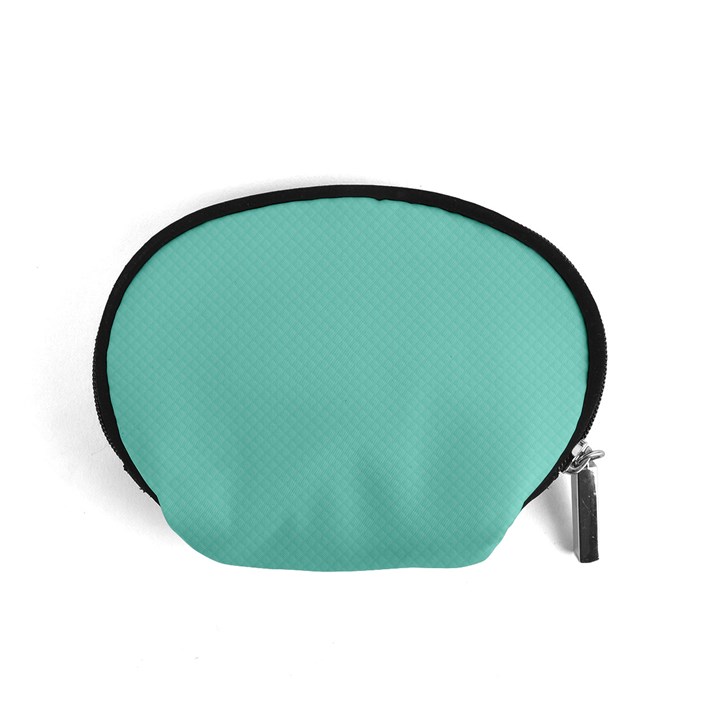 Tiffany Aqua Blue Puffy Quilted Pattern Accessory Pouches (Small) 