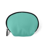 Tiffany Aqua Blue Puffy Quilted Pattern Accessory Pouches (Small)  Back