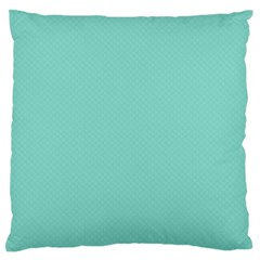 Tiffany Aqua Blue Puffy Quilted Pattern Large Flano Cushion Case (two Sides) by PodArtist