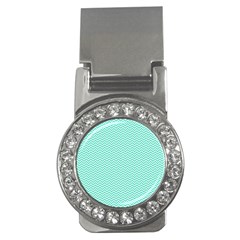 Tiffany Aqua Blue Chevron Zig Zag Money Clips (cz)  by PodArtist