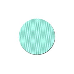 Tiffany Aqua Blue Chevron Zig Zag Golf Ball Marker (10 Pack) by PodArtist