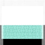 Tiffany Aqua Blue Chevron Zig Zag Rectangular Jigsaw Puzzl Front