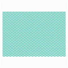 Tiffany Aqua Blue Chevron Zig Zag Large Glasses Cloth by PodArtist