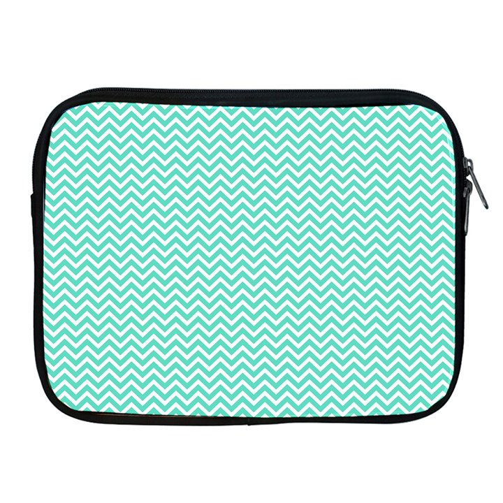 Tiffany Aqua Blue Chevron Zig Zag Apple iPad 2/3/4 Zipper Cases